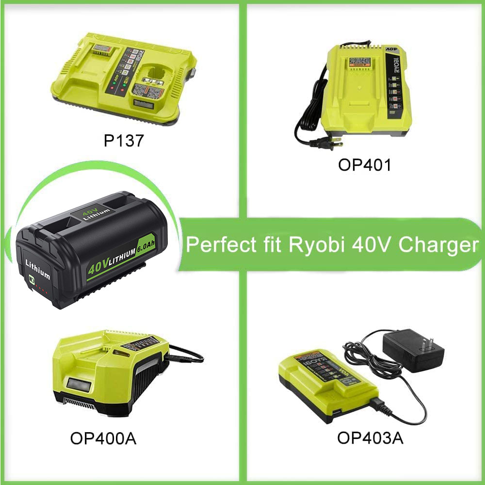 Ryobi Battery 18v 40v Lithium Battery for Ryobi OP4040 40V 3000mAh Li Ion OP4015 OP4026